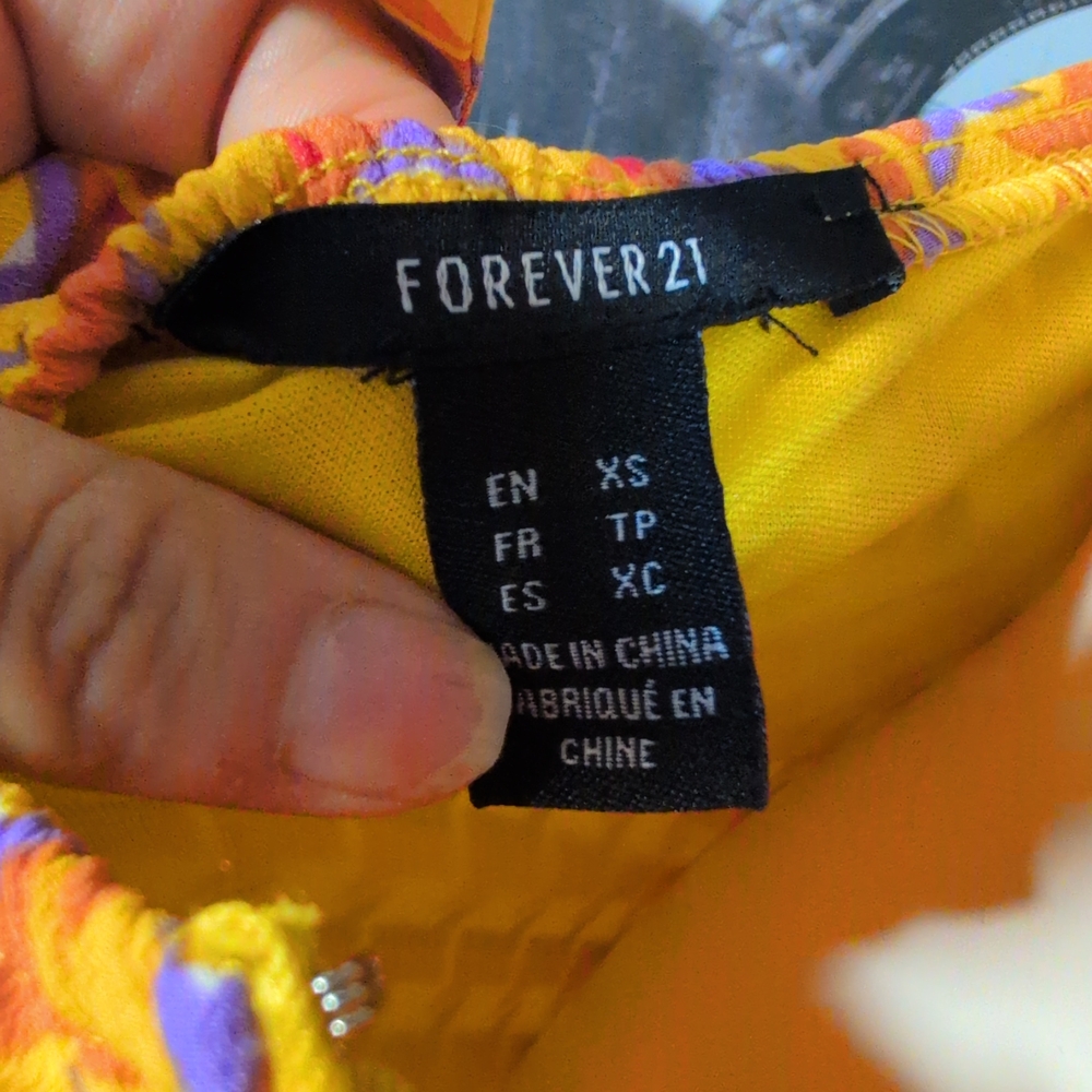 Forever 21 Orange Check Midi Slip Dress - Picture 10 of 12
